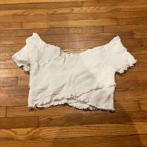 Women’s white crossover top